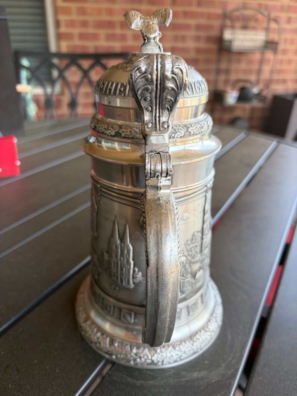 Vintage Pewter German Beer Stein - Deutschland German Landmarks - Picture 4 of 8